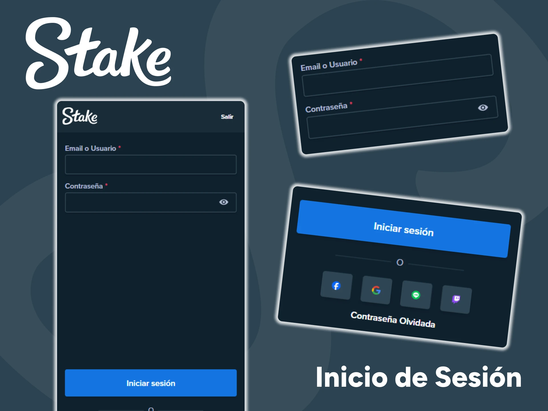 Acceda a su cuenta Stake a través de la aplicación.
