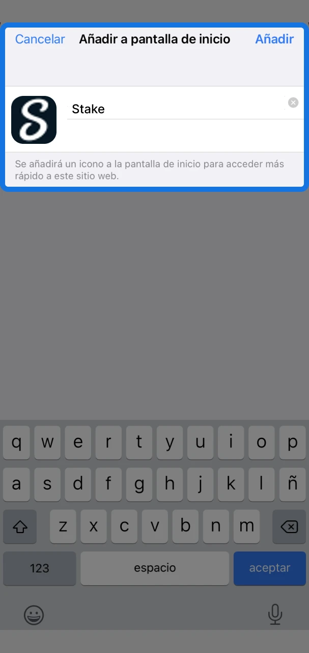 Complete la instalación e inicie la aplicación Stake en su dispositivo iOS.