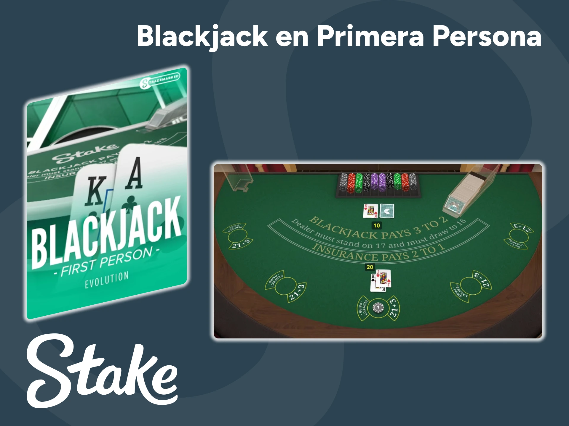 Empieza a jugar al Blackjack en primera persona en Stake.