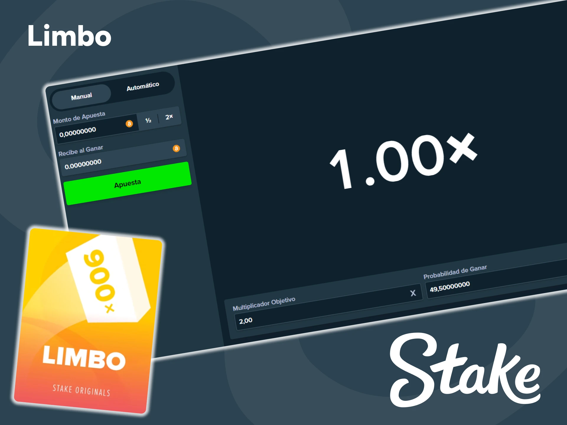 Sé el ganador en el juego Limbo de la plataforma Stake.