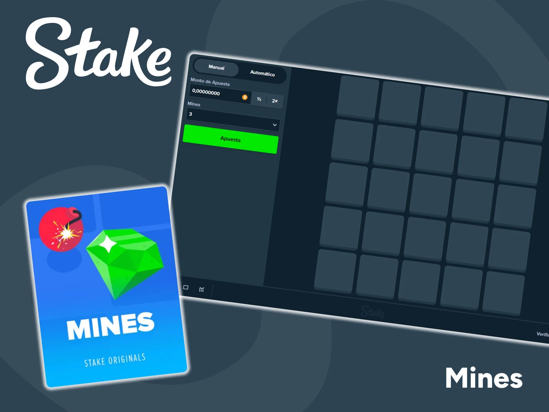Prueba suerte en el juego Stake Originals Mines.