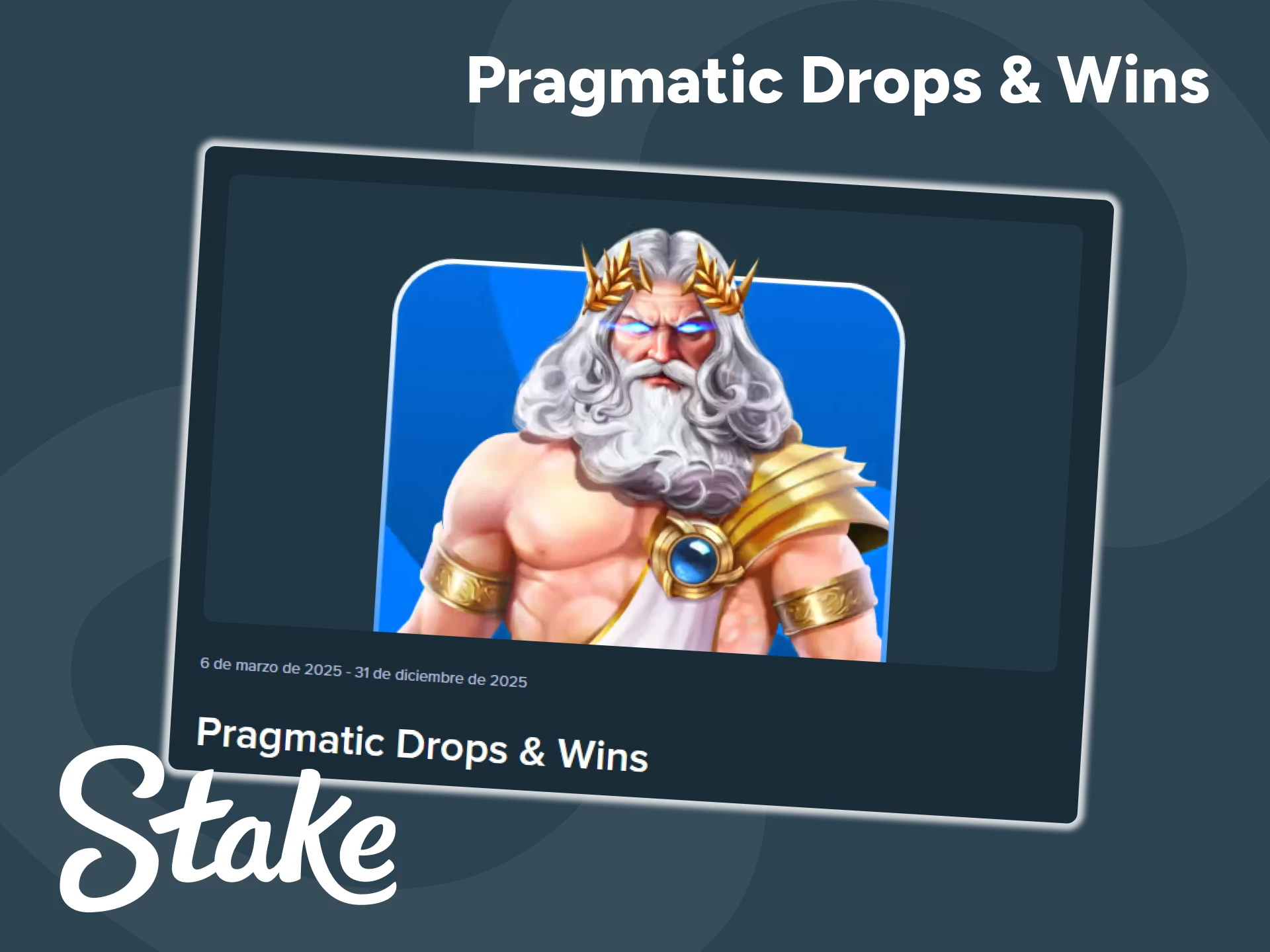 Para conseguir el bono Stake juega a las tragaperras y juegos en vivo de Pragmatic Play.