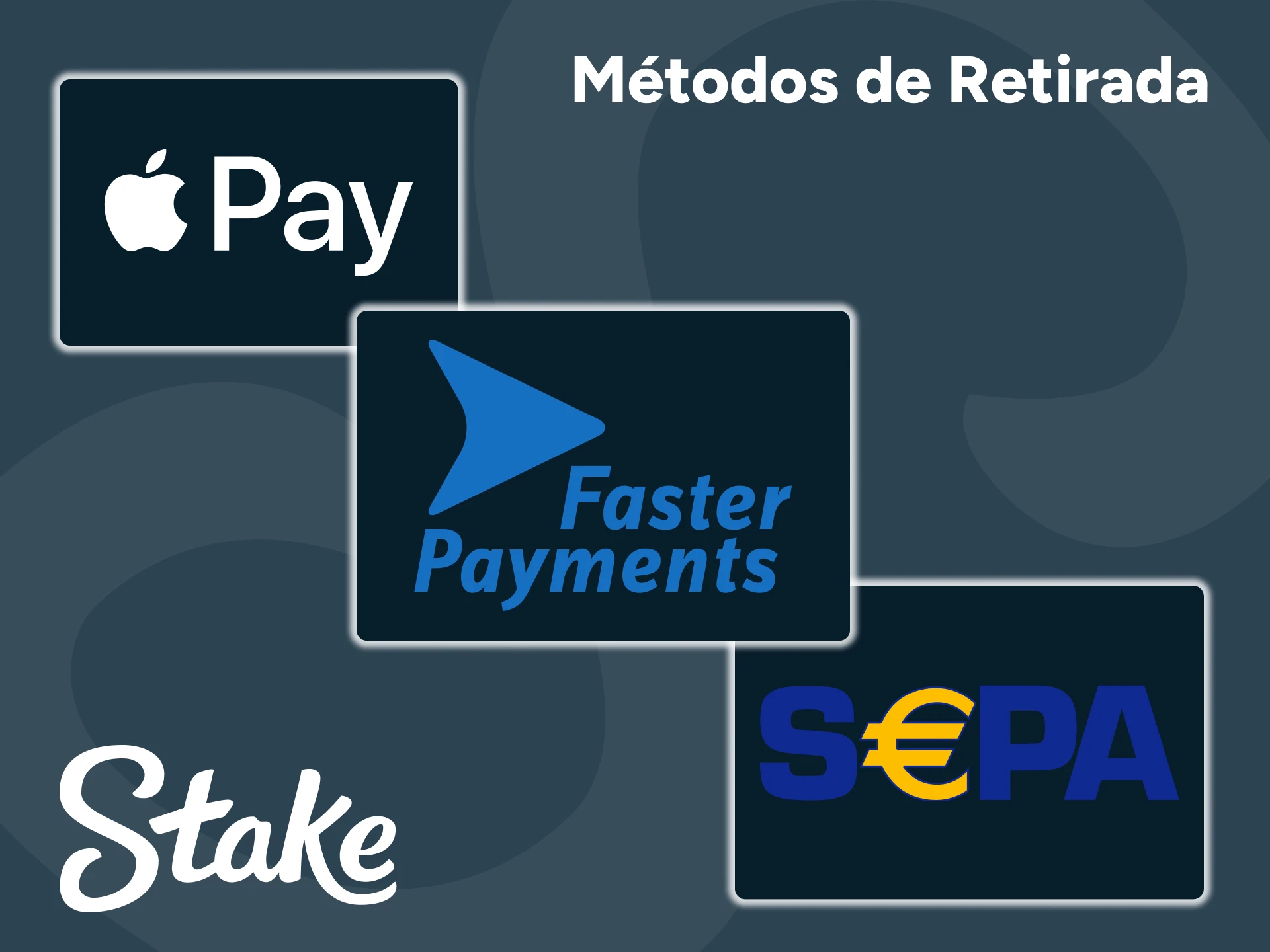 Stake ofrece varias opciones de retirada.